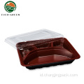 Disposable 4 Compartment Restaurant Food Container Bento Box